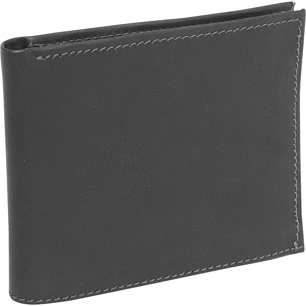 Piel Bi Fold Wallet Black