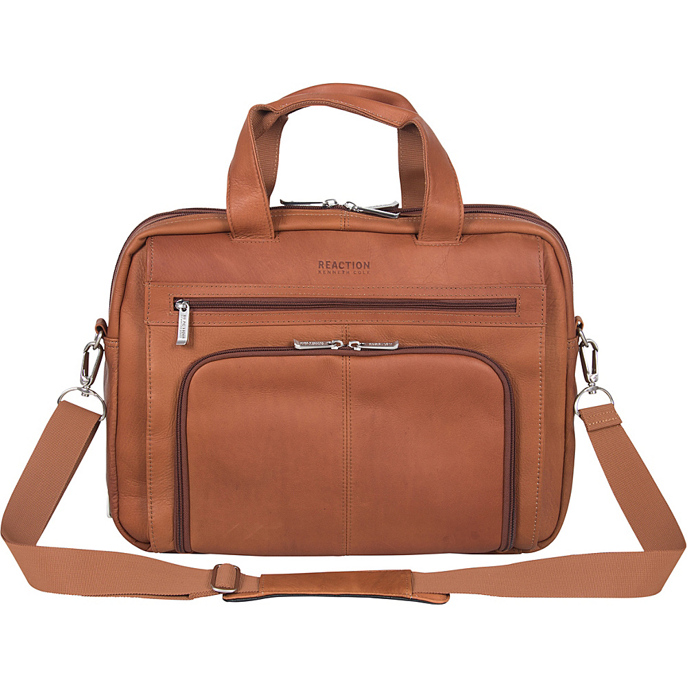 Kenneth Cole Reaction Out Of The Bag Colombian Leather Expandable Computer Case Cognac Kenneth Cole Reaction Non Wheeled Business Cases