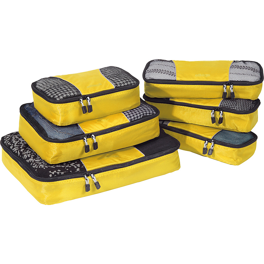 eBags Value Set Packing Cubes Slim Packing Cubes Canary eBags Travel Organizers