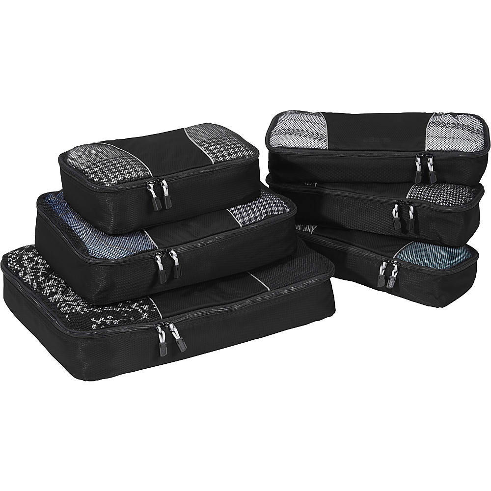 eBags Value Set Packing Cubes Slim Packing Cubes Black eBags Travel Organizers