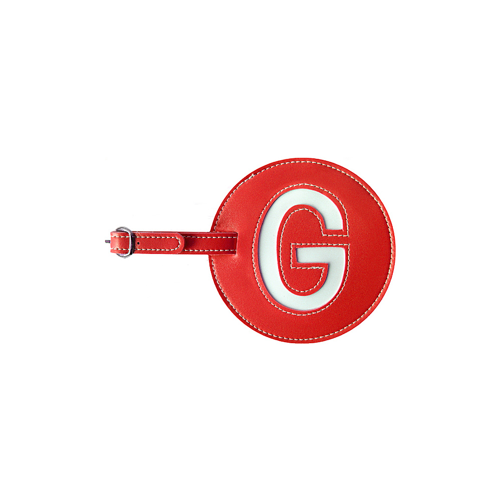 pb travel Initial G Luggage Tag Set of 2 Red pb travel Luggage Accessories