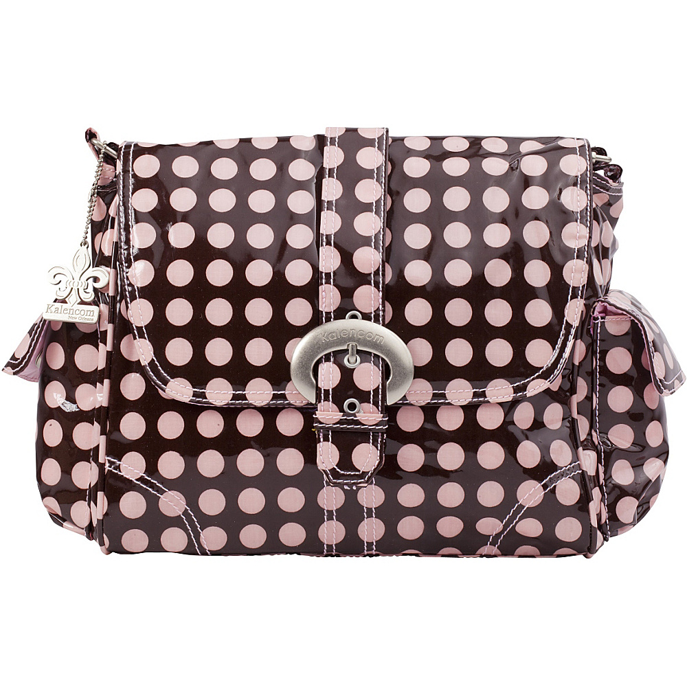 Kalencom Midi Coated Buckle Bag Heavenly Dots Choc Pink Kalencom Diaper Bags Accessories