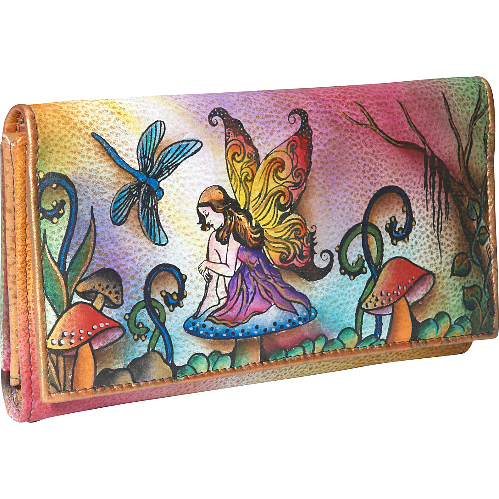 Anuschka Multi Pocket Wallet Clutch Enchanted Fairy Anuschka Women s Wallets