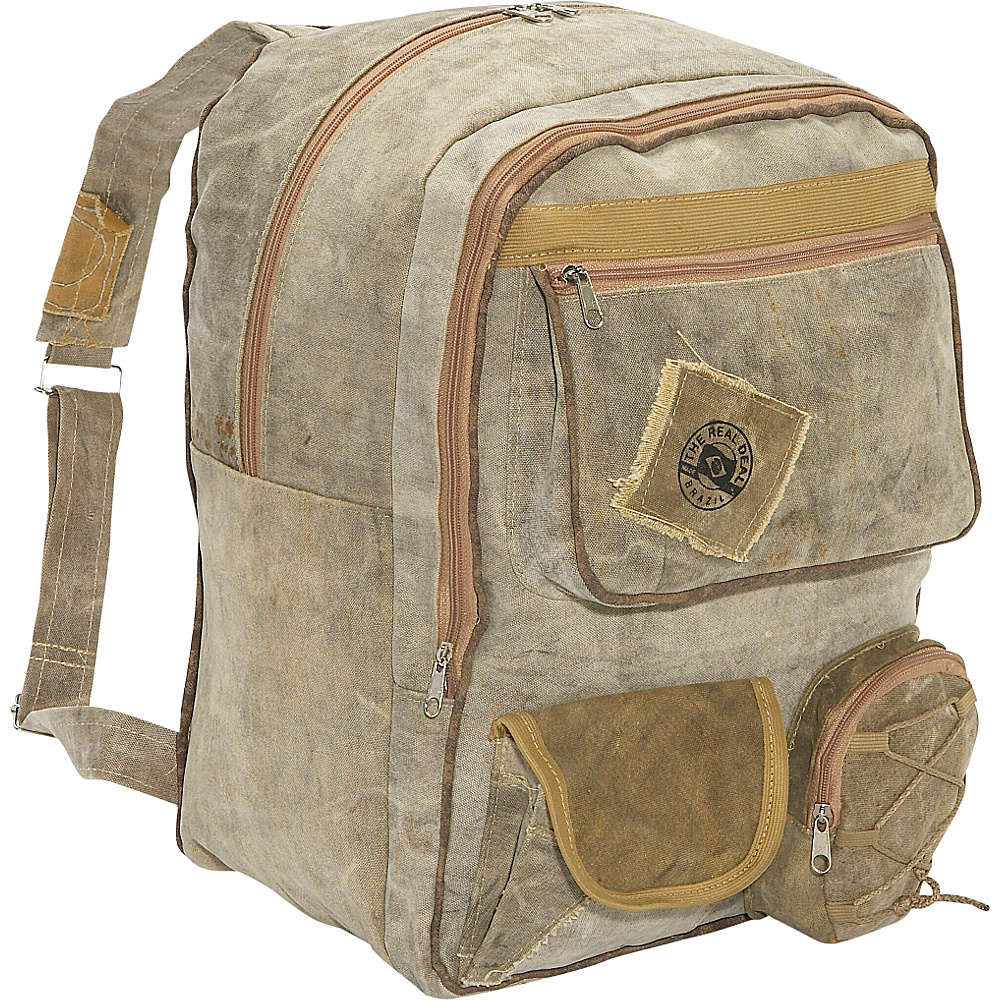 The Real Deal Belem Backpack Canvas The Real Deal School Day Hiking Backpacks