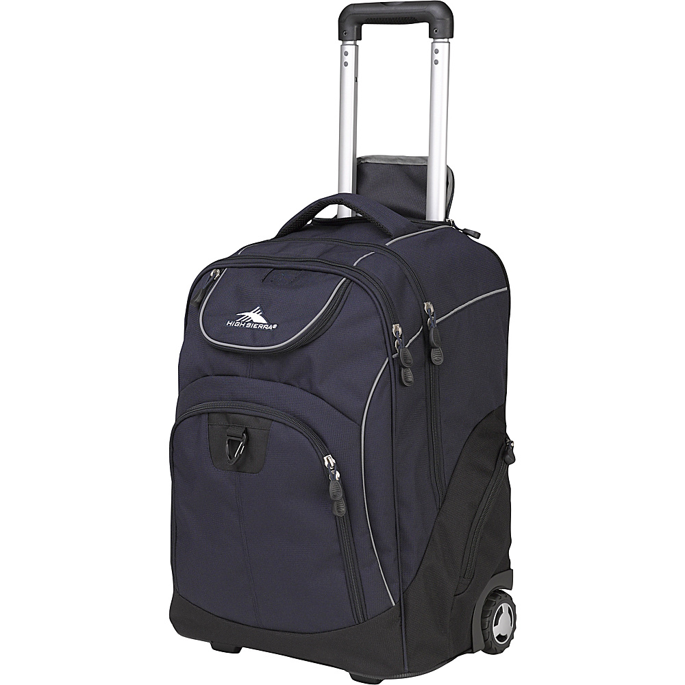 High Sierra Powerglide Rolling Laptop Backpack Midnight Blue Black High Sierra Wheeled Backpacks