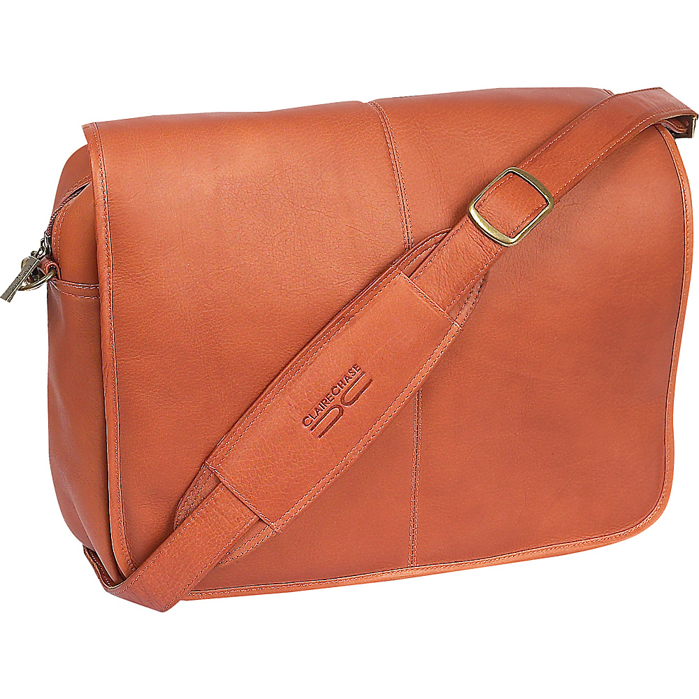 ClaireChase Luxury Messenger Brief Saddle ClaireChase Messenger Bags