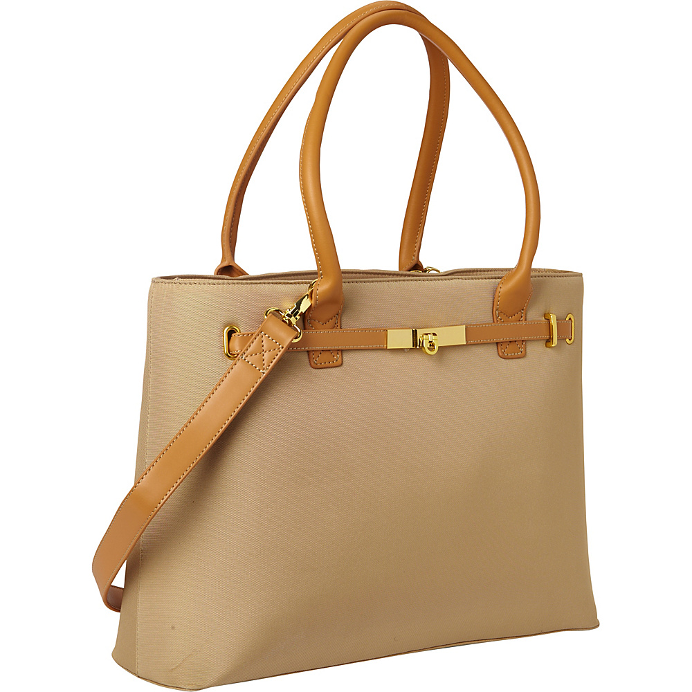 Women In Business Thoroughbred Laptop Tote Tan