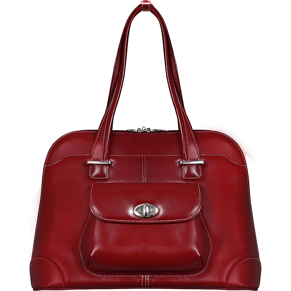 McKlein USA Avon 15 Ladies Leather Laptop Briefcase Red McKlein USA Women s Business Bags
