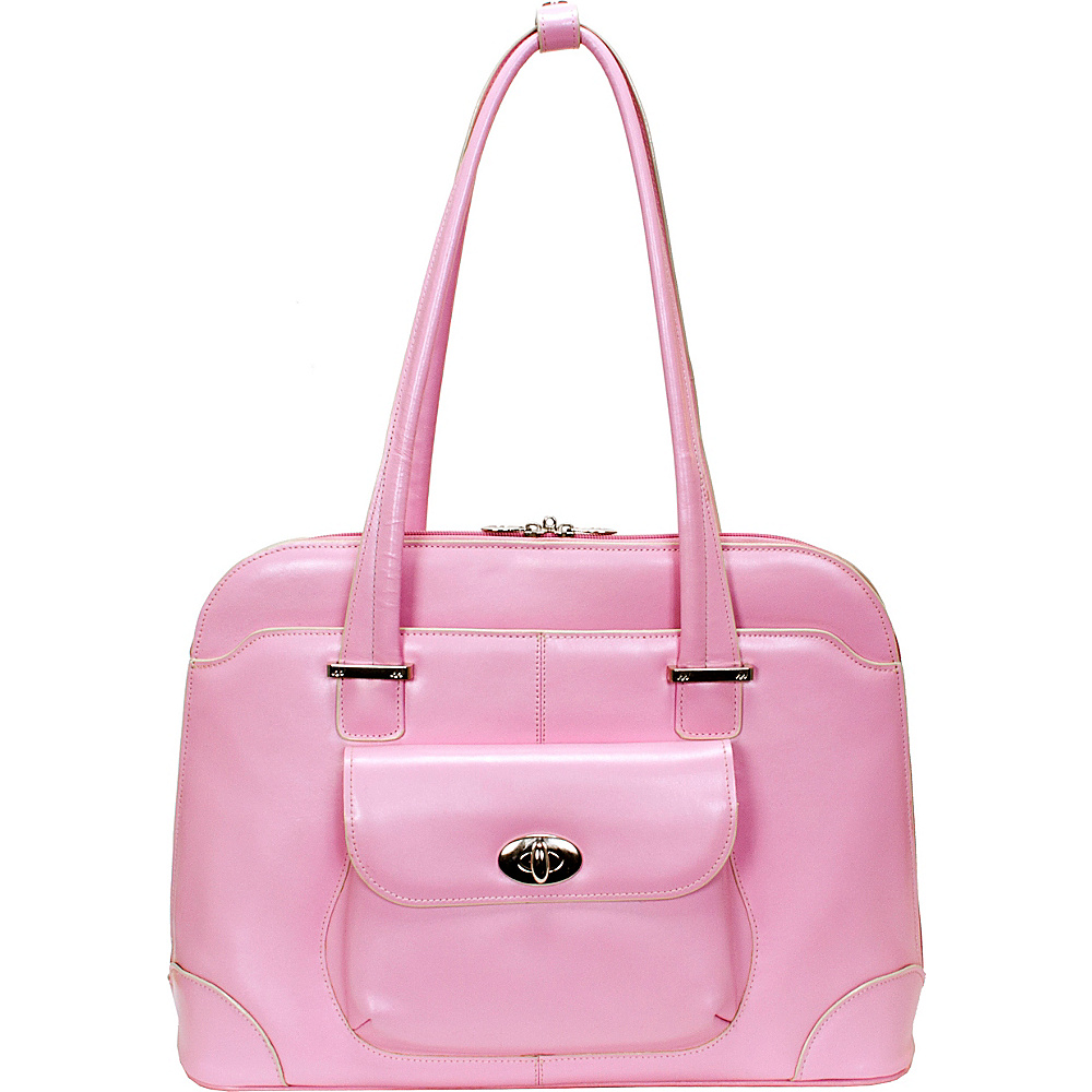 McKlein USA Avon 15 Ladies Leather Laptop Briefcase Pink McKlein USA Women s Business Bags
