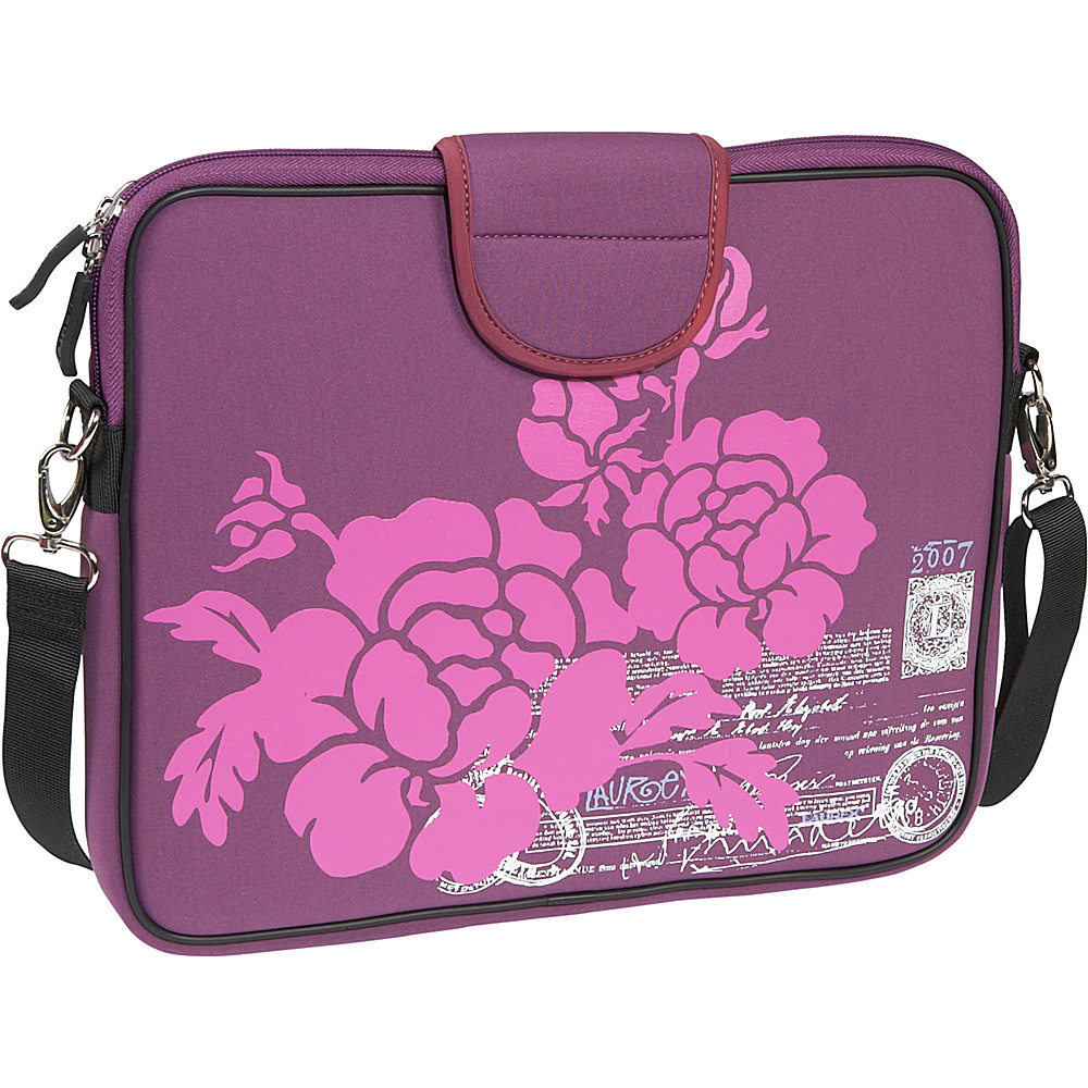 Laurex 13.3 Laptop Sleeve Purple Hibiscus
