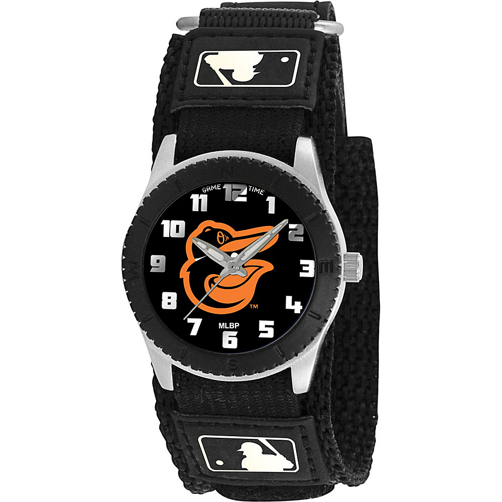 Game Time Rookie Black MLB Baltimore Orioles Bird logo Game Time Watches