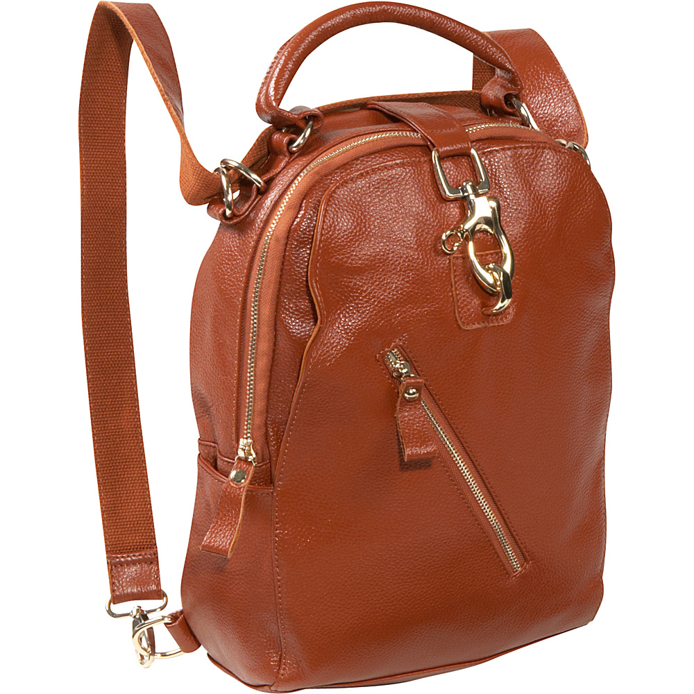 AmeriLeather Quince Leather Handbag Backpack Brown