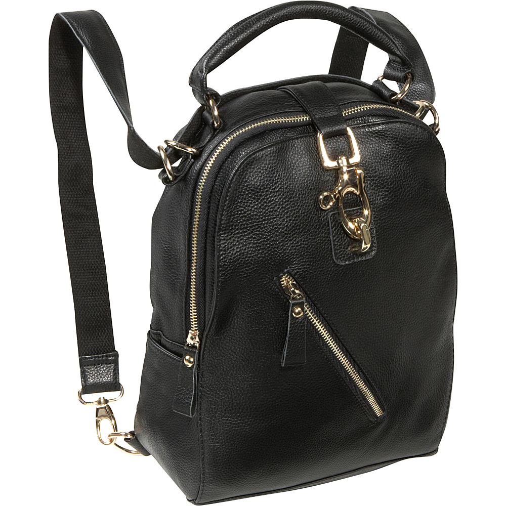 AmeriLeather Quince Leather Handbag Backpack Black