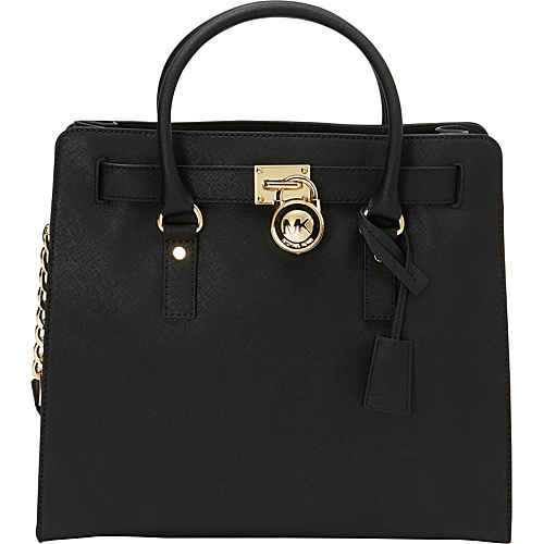 MICHAEL Michael Kors Hamilton 18K N/S Tote Bag - Saffiano Black - MICHAEL Michael Kors Designer Handbags