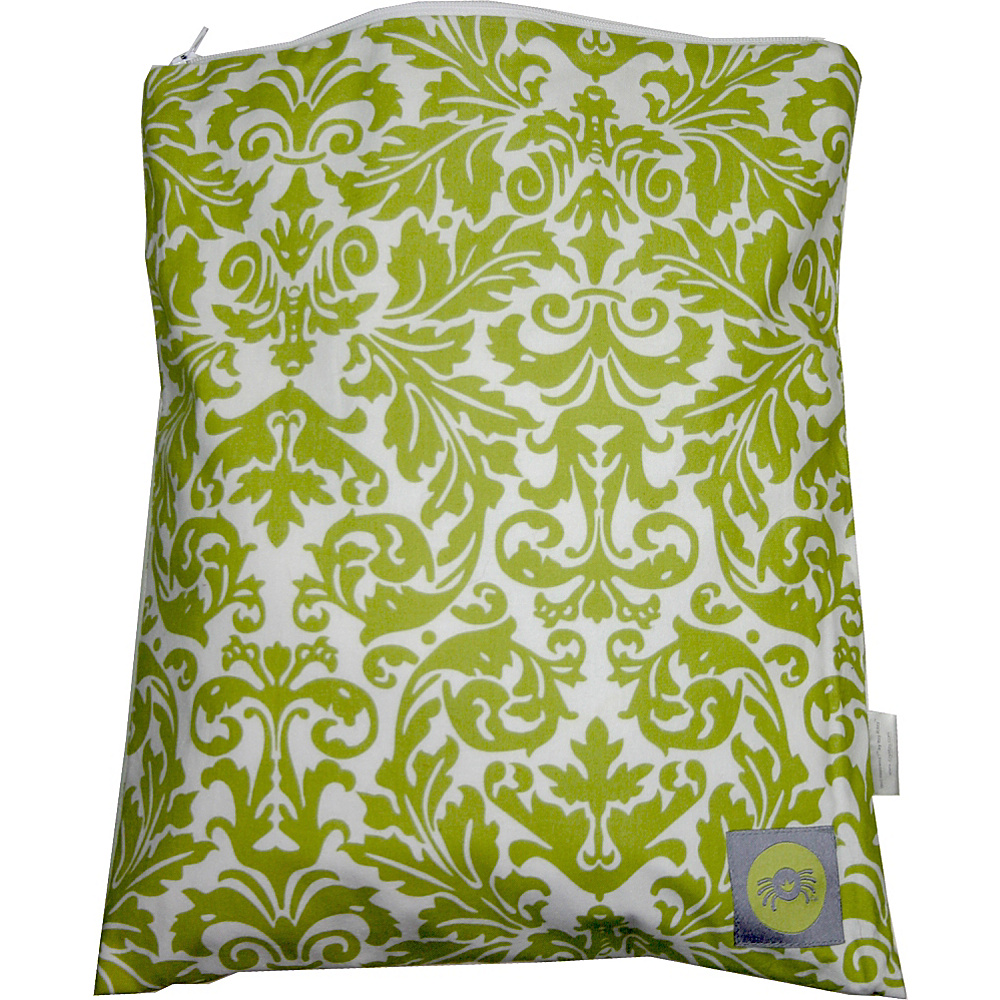 Itzy Ritzy Travel Happens Sealed Wet Bag Medium Avocado Damask Itzy Ritzy Diaper and Baby Accessories