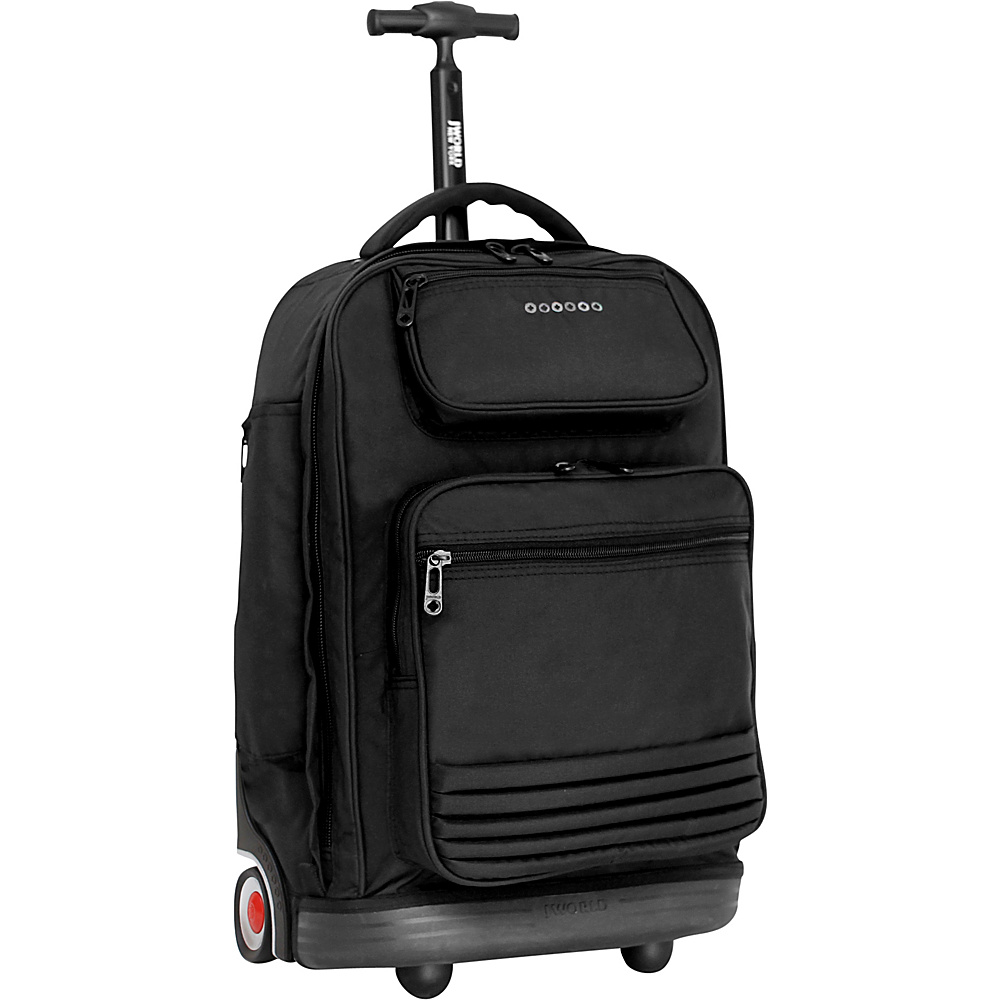 J World New York Parkway Rolling Backpack Black J World New York Rolling Backpacks