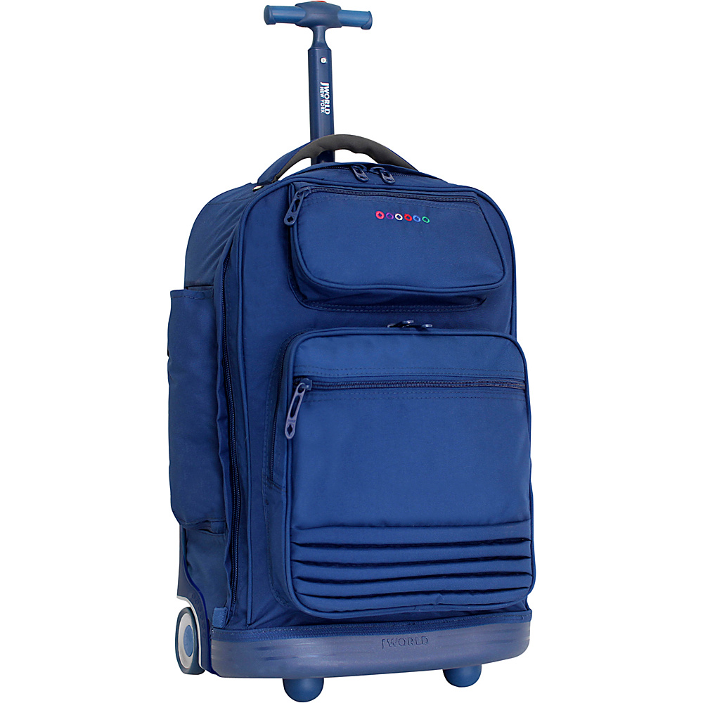 J World New York Parkway Rolling Backpack Navy J World New York Rolling Backpacks