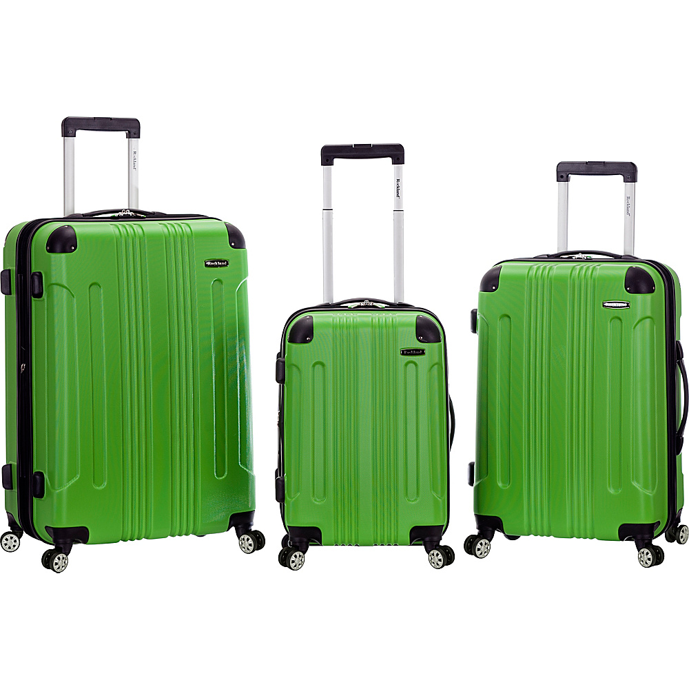 Rockland Luggage Sonic 3 Piece Hardside Spinner Set Green Rockland Luggage Luggage Sets
