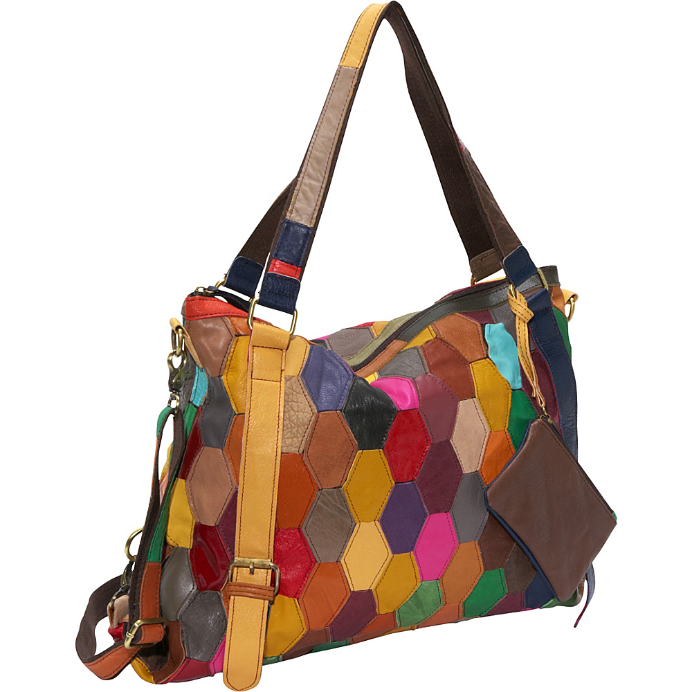 AmeriLeather Miya Tote Rainbow AmeriLeather Leather Handbags