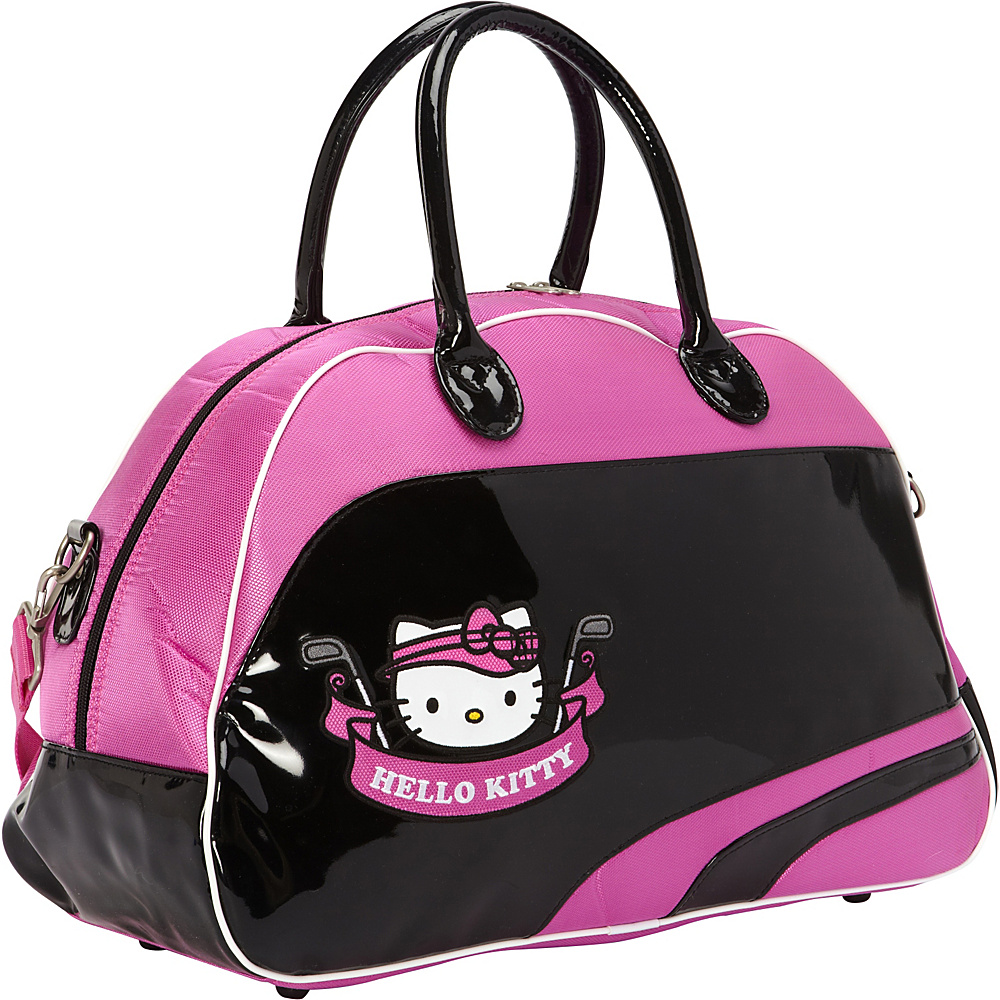 Hello Kitty Golf Hello Kitty Golf Mix Match Boston Bag Black Pink Hello Kitty Golf Gym Duffels