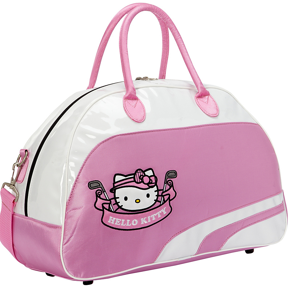 Hello Kitty Golf Hello Kitty Golf Mix Match Boston Bag Pink White Hello Kitty Golf Gym Duffels