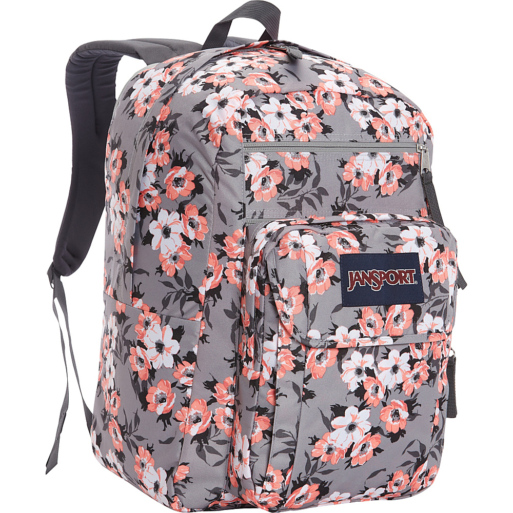JanSport Digital Student Laptop Backpack Coral Sparkle Pretty Posey JanSport Laptop Backpacks