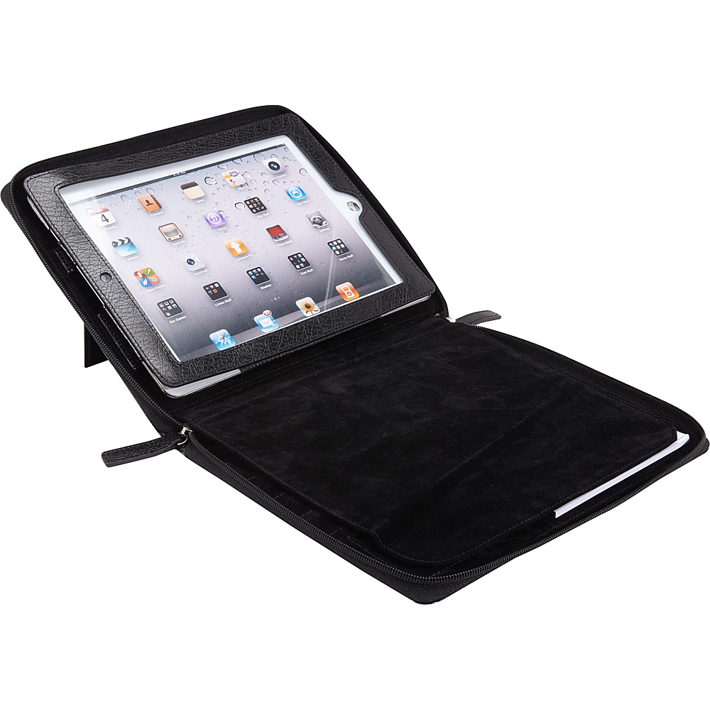 Bellino Zip Around Noteworthy Case New iPad and iPad 2 Black Bellino Electronic Cases