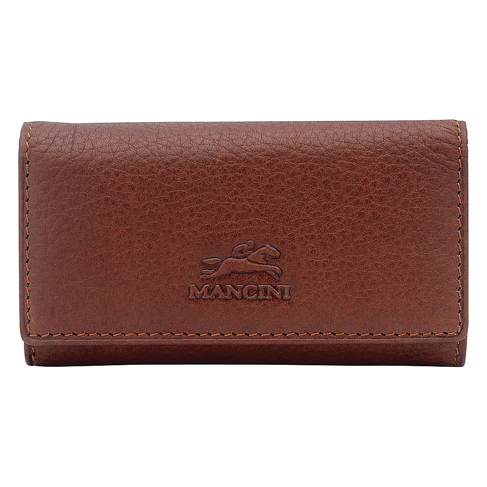Mancini Leather Goods Trifold Key Case with Detachable Key Fob Cognac Mancini Leather Goods Men s Wallets