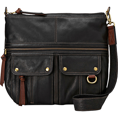 Fossil Morgan Top Zip Black - Fossil Leather Handbags