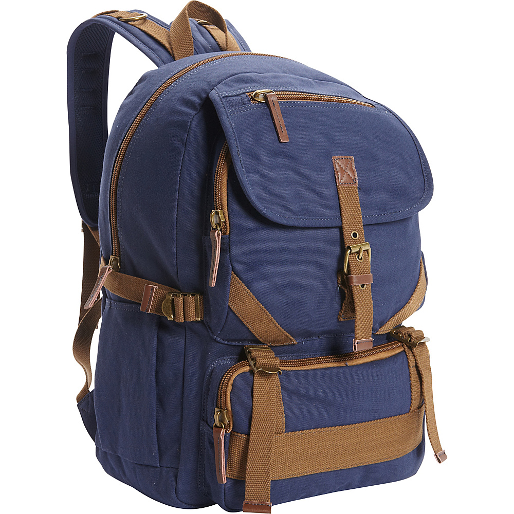 Vagabond Traveler Sport Canvas Backpack Blue Vagabond Traveler Everyday Backpacks