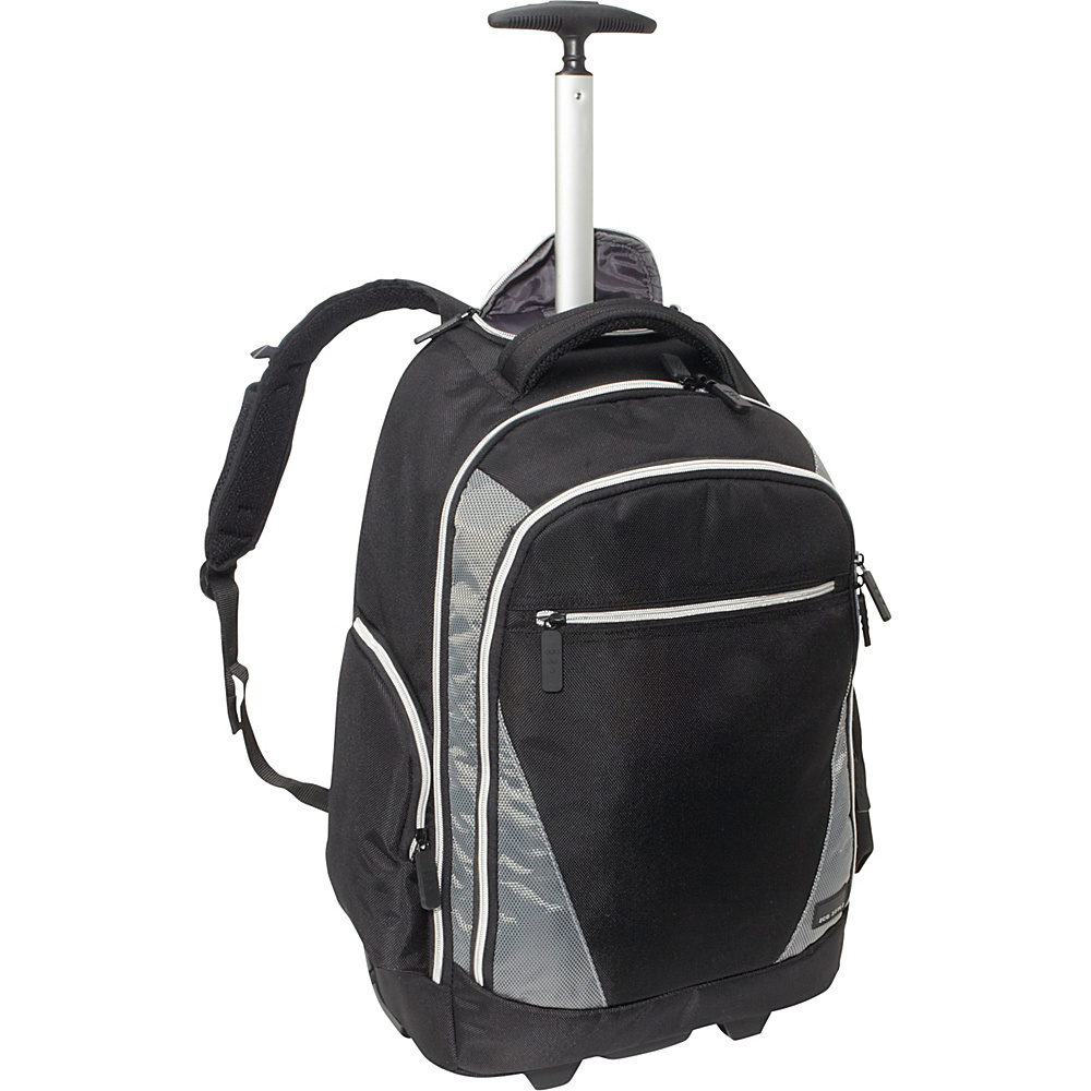 ECO STYLE Sports Voyage Rolling Backpack Black Platinum ECO STYLE Laptop Backpacks