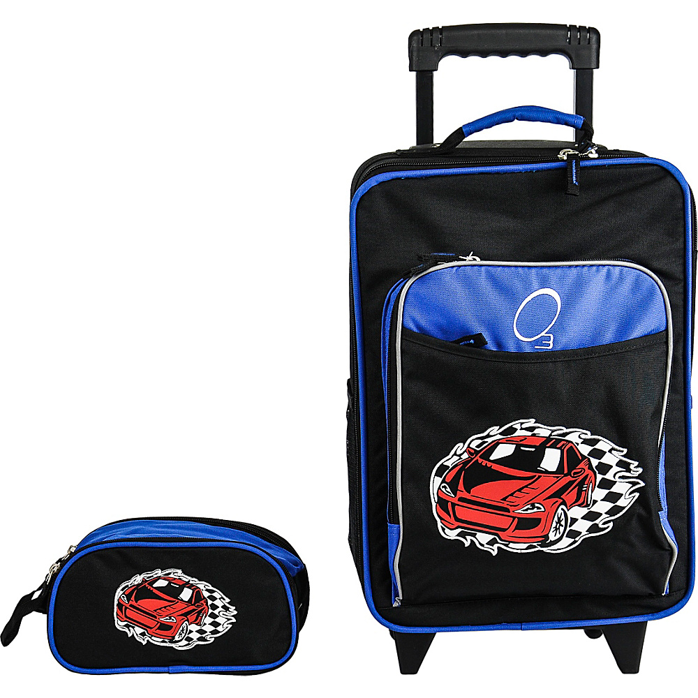 Obersee Kids Luggage and Toiletry Bag Set Racecar Racecar Obersee Luggage Sets