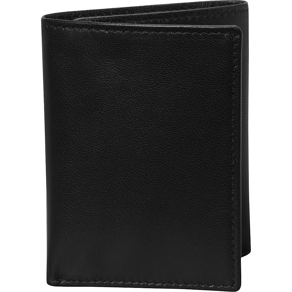 Budd Leather Nappa Soft Leather Trifold Wallet Black Budd Leather Men s Wallets
