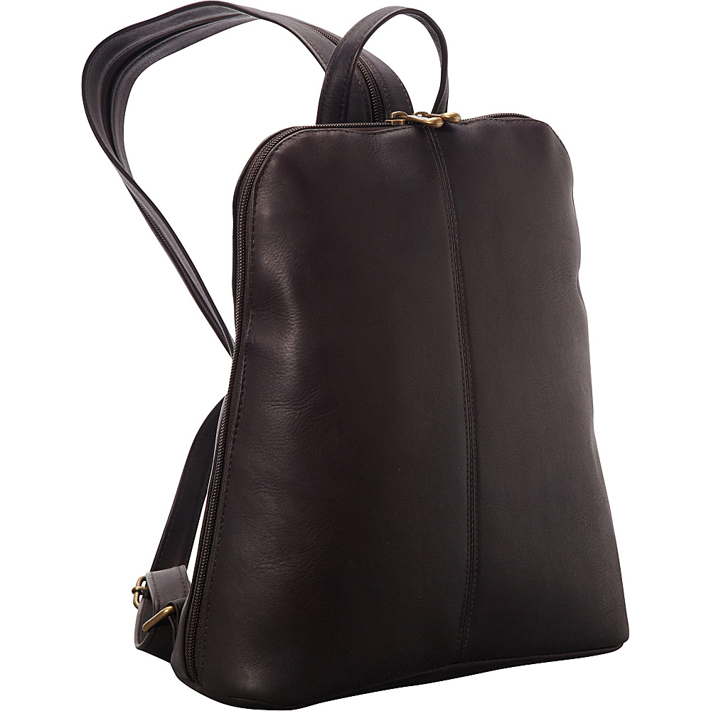 Le Donne Leather Womens iPad eReader Backpack Sling Cafe Le Donne Leather Leather Handbags