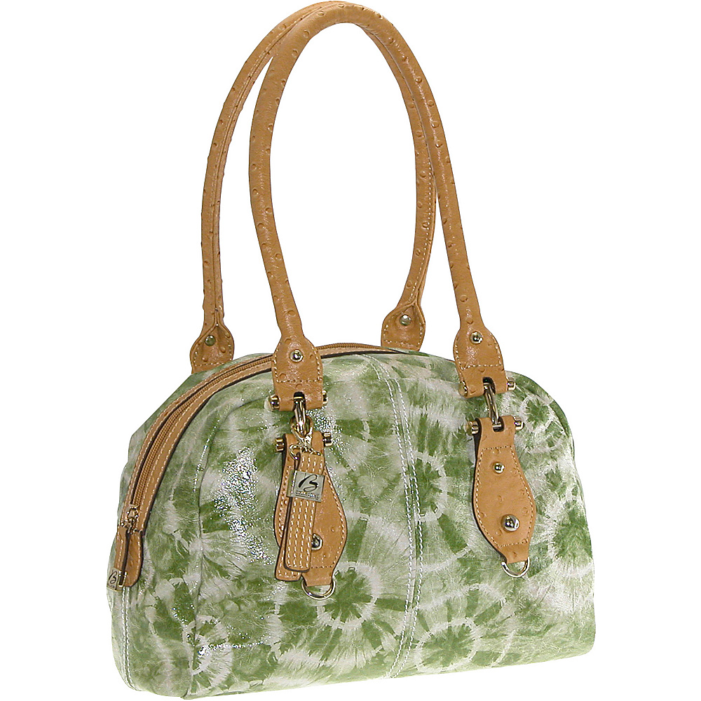 Buxton Luisa Satchel Green GR Buxton Leather Handbags