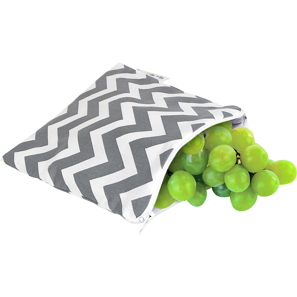 Itzy Ritzy Snack Happens Reusable Snack and Everything Bag C. Grey Chevron Itzy Ritzy Diaper Bags Accessories