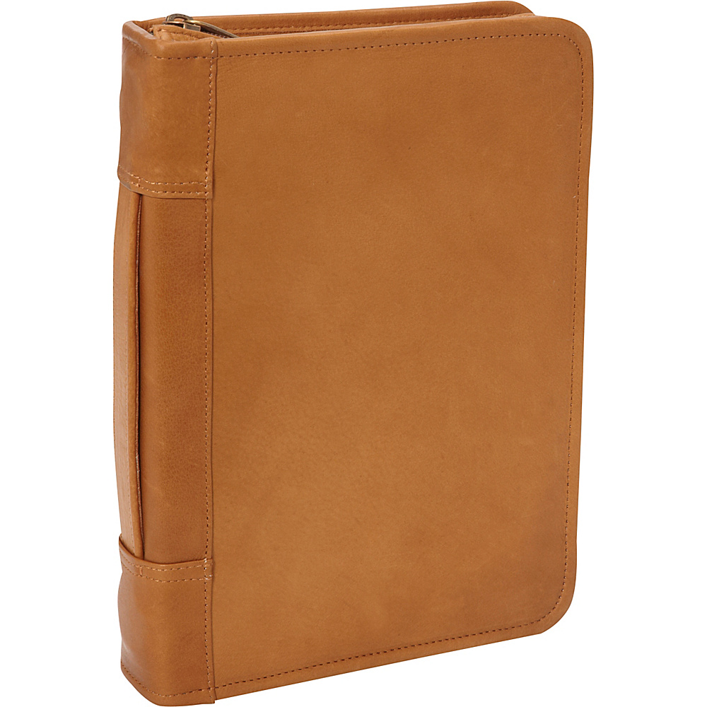 David King Co. Zippered 3 Ring Agenda with Handle Tan David King Co. Business Accessories