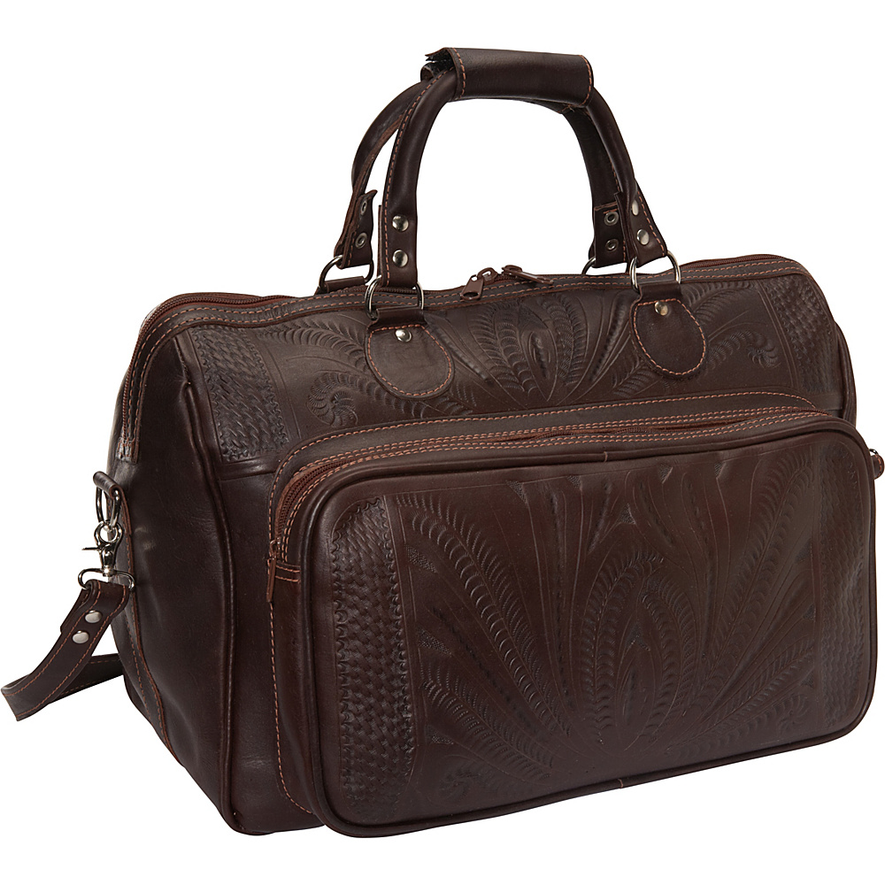 Ropin West 18 Leather Weekender Brown Ropin West Luggage Totes and Satchels