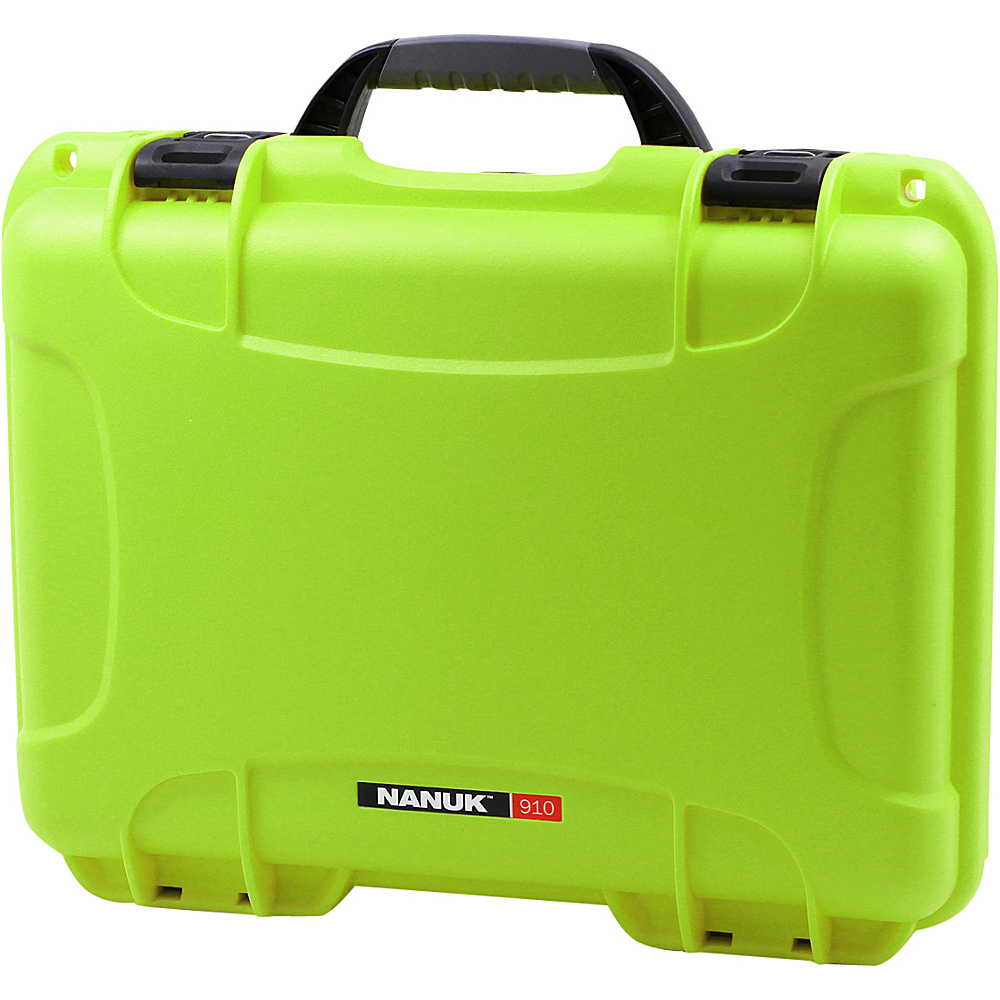 NANUK 910 Case With 3 Part Foam Insert Lime NANUK Electronic Cases