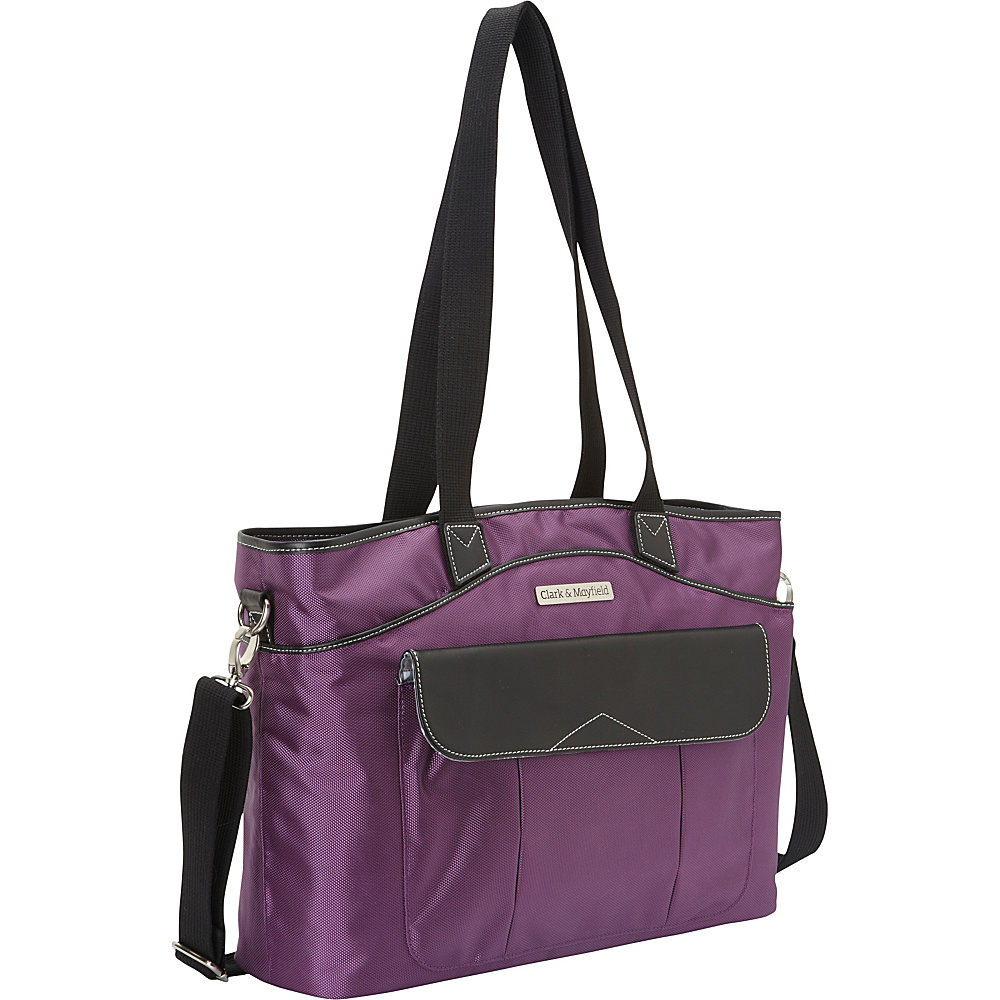 Clark Mayfield Newport Laptop Handbag 17.3 Purple Clark Mayfield Ladies Business