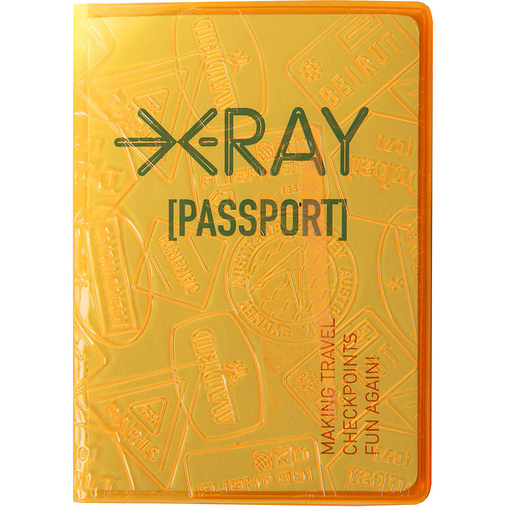 Flight 001 X ray Passport Cover Orange Flight 001 Travel Wallets