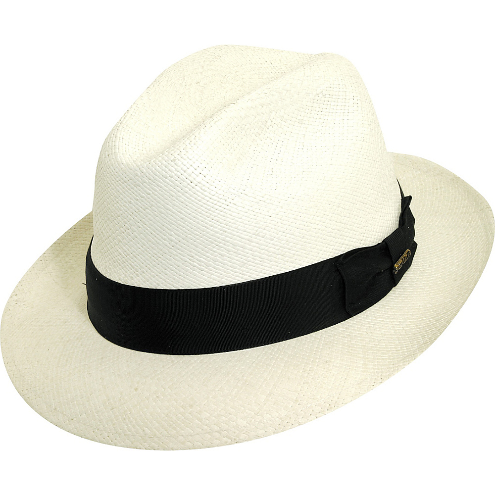 Scala Hats Panama Snap Brim Hat Bleach Medium Scala Hats Hats Gloves Scarves