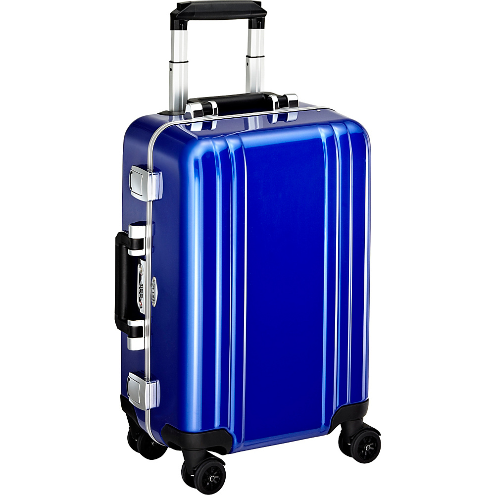 Zero Halliburton Classic Polycarbonate Carry On 4 Wheel Spinner Travel Case Blue Zero Halliburton Hardside Carry On