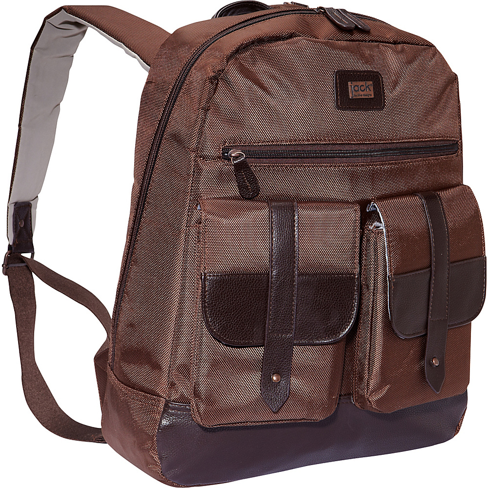 Jill e Designs Jack Laptop Backpack Dark Brown Brown Ballistic Nylon Jill e Designs Non Wheeled Business Cases
