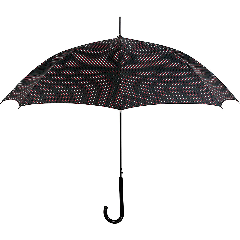 Leighton Umbrellas Milan DL black red white Leighton Umbrellas Umbrellas and Rain Gear