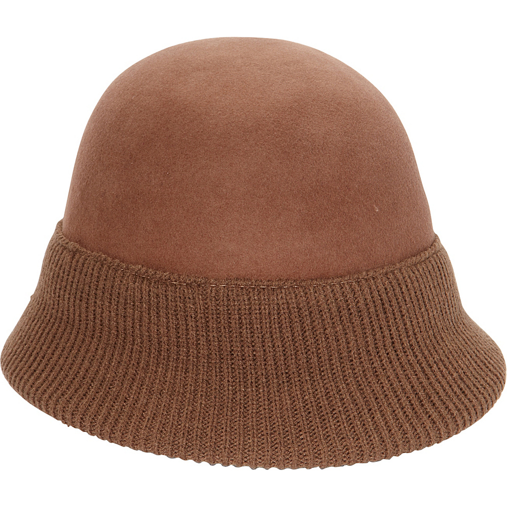 Magid Two tone Cloche Camel Brown Magid Hats Gloves Scarves