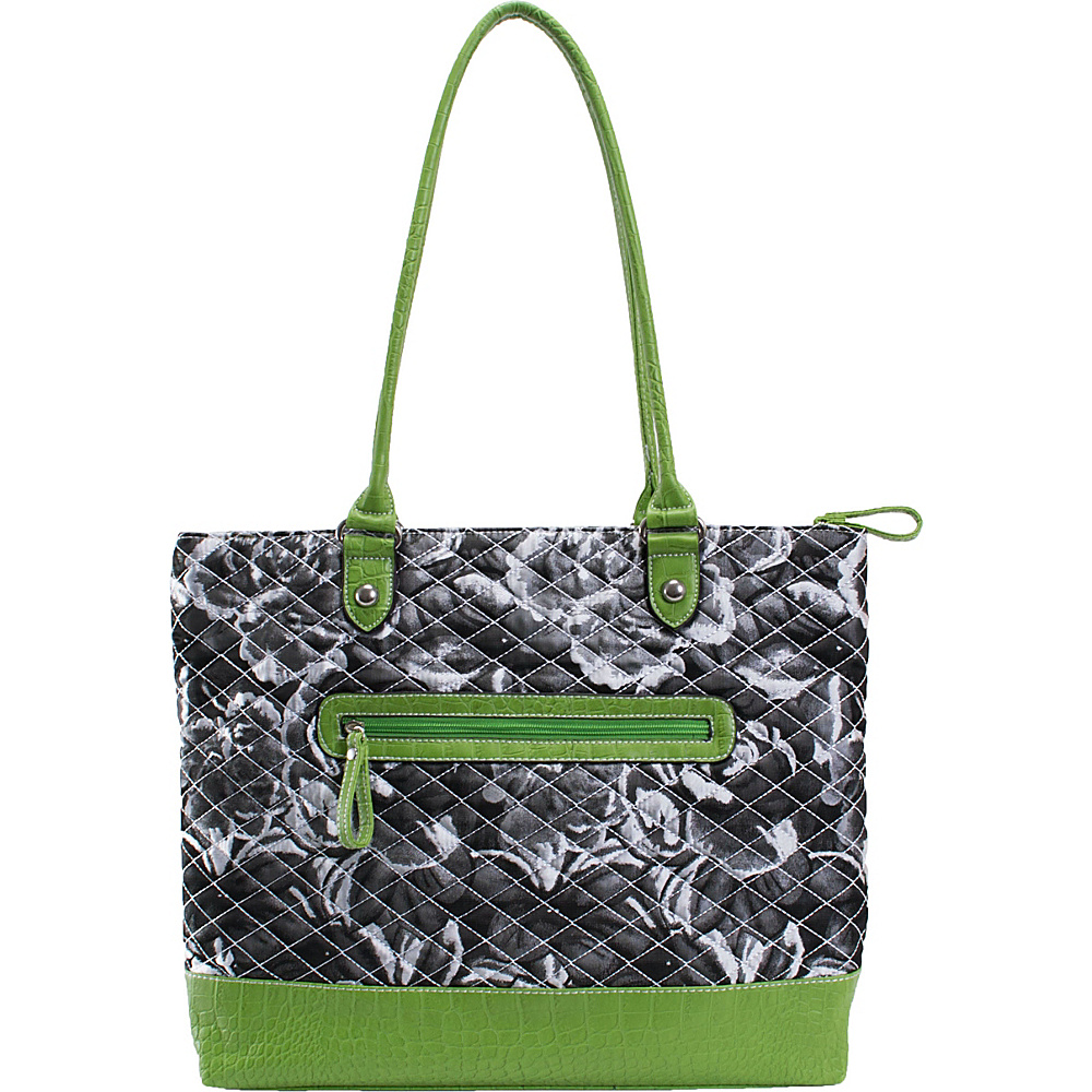 Parinda Allie Grey Floral Green Parinda Manmade Handbags