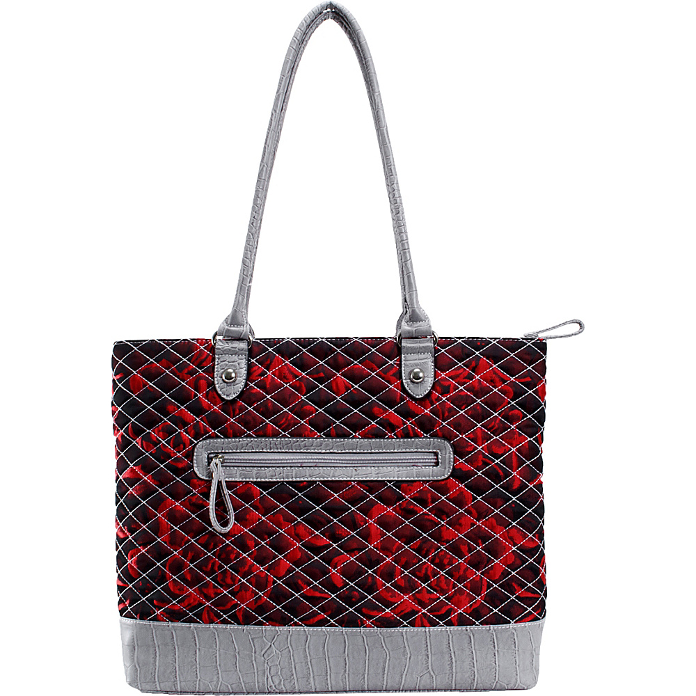 Parinda Allie Red Floral Grey Parinda Manmade Handbags