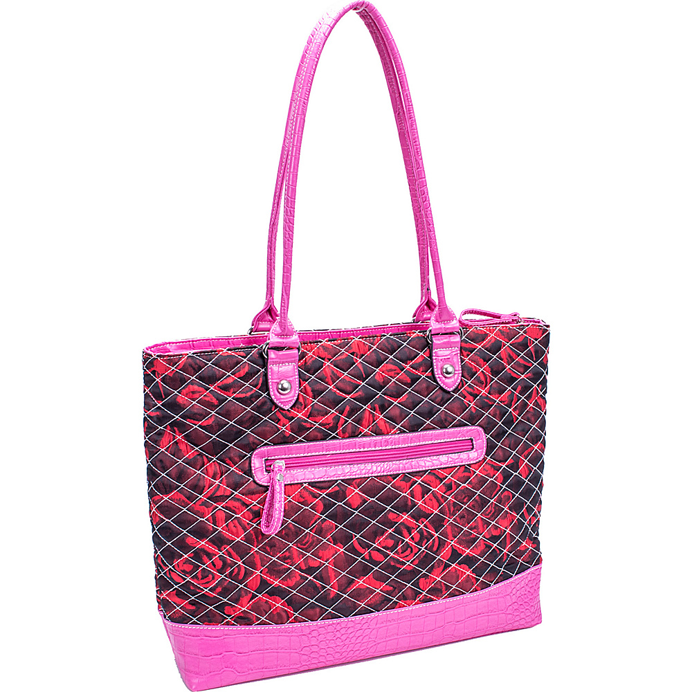 Parinda Allie Red Floral Pink Parinda Manmade Handbags
