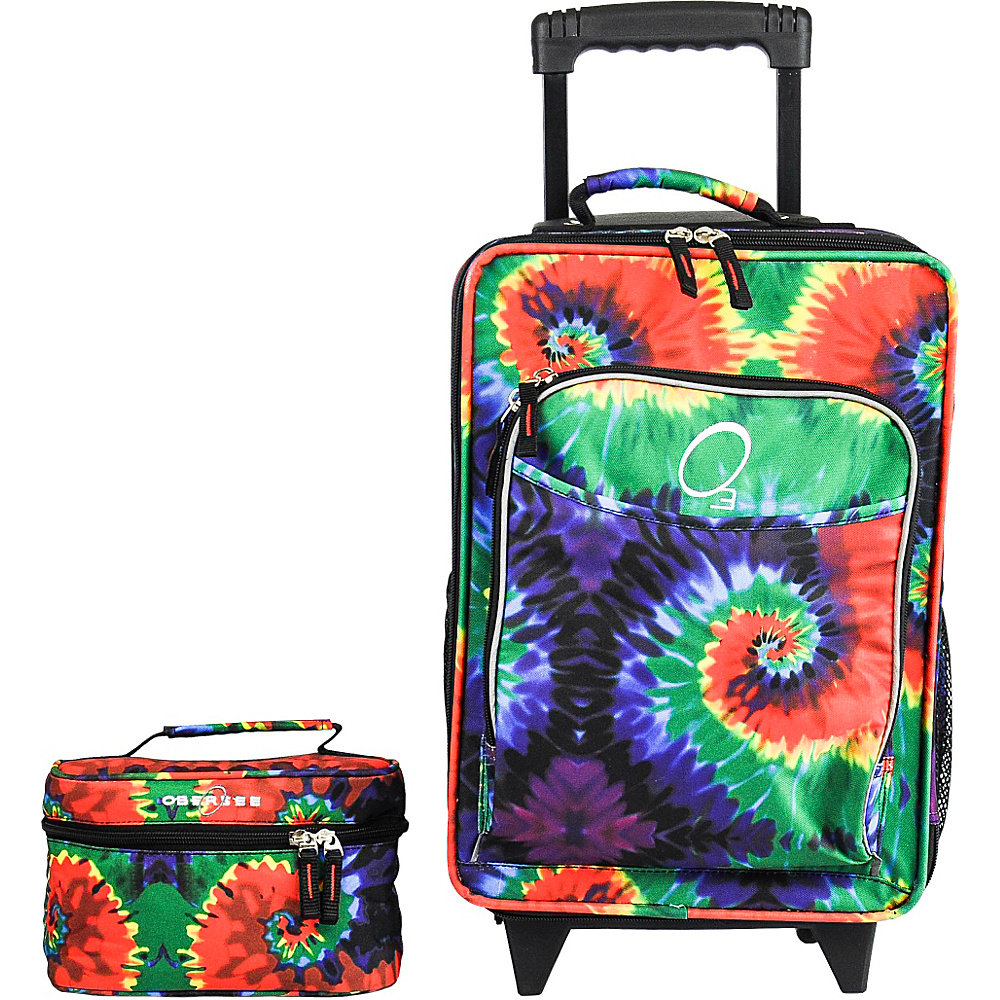 Obersee Kids Luggage and Toiletry Bag Set Tie Dye Obersee Luggage Sets